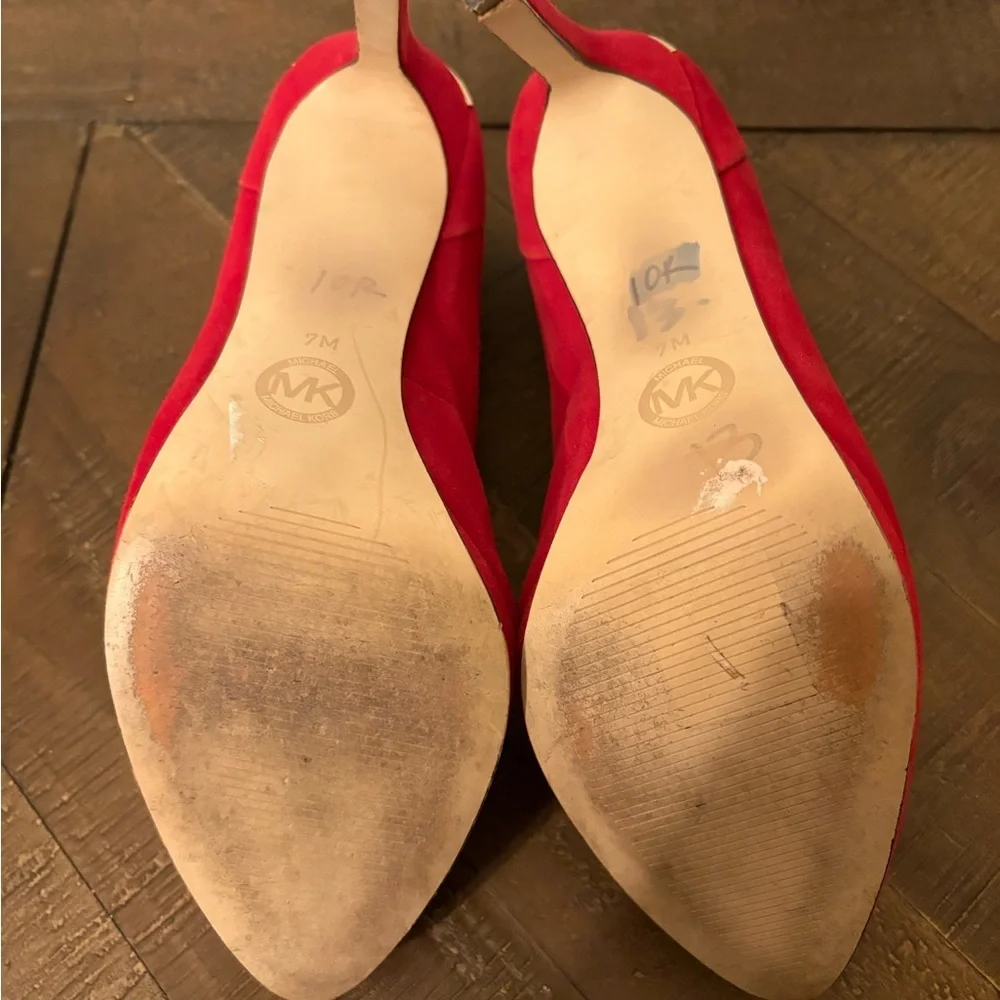 Michael Kors Red and Gold Heels